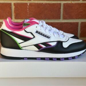 Reebok Classic Leather Anuel AA Black White Pink Size 4Y Youth New Sneakers